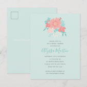 Trendy en mooi bloemendesign uitnodiging (Voorkant / Achterkant)