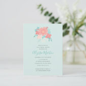 Trendy en mooi bloemendesign uitnodiging (Staand voorkant)