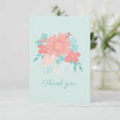 Trendy en mooie bloemendesign bedankkaart (Staand voorkant)