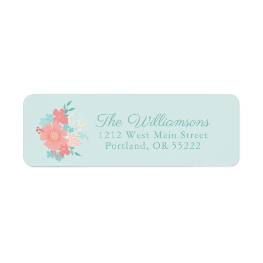 Trendy en mooie bloemendesign etiket (Voorkant)
