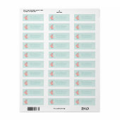 Trendy en mooie bloemendesign etiket (Full Sheet)