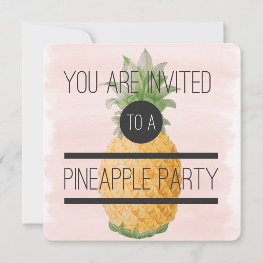 Trendy en pret Pineapple Party Kaart (Voorkant)