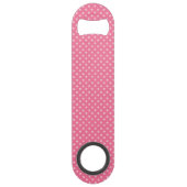 Trendy en roze stippen speed flessenopener (Achterkant)