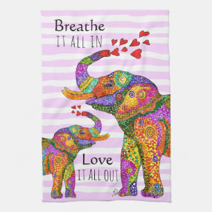Trendy en Stylish Elephant en Calf Kitchen Towel Theedoek