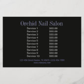Trendy Esthetician SPA Nagelsalon Prijslijsten Flyer (Achterkant)