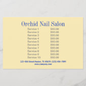 Trendy Esthetician SPA Nagelsalon Prijslijsten Flyer (Achterkant)