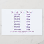 Trendy Esthetician SPA Nagelsalon Prijslijsten Flyer (Achterkant)