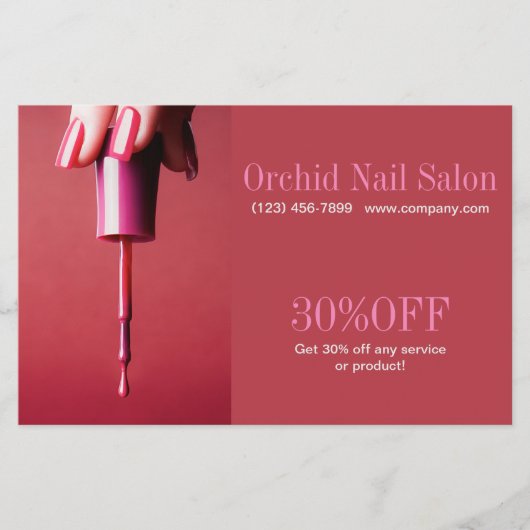 Trendy Esthetician SPA Nagelsalon Prijslijsten Flyer (Voorkant)