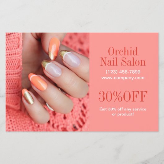 Trendy Esthetician SPA Nagelstudio Prijslijsten Flyer (Voorkant)