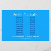 Trendy Esthetician SPA Nail Salon prijslijsten Flyer (Achterkant)