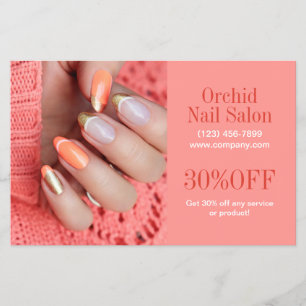 Trendy Esthetician SPA Nail Salon prijslijsten Flyer