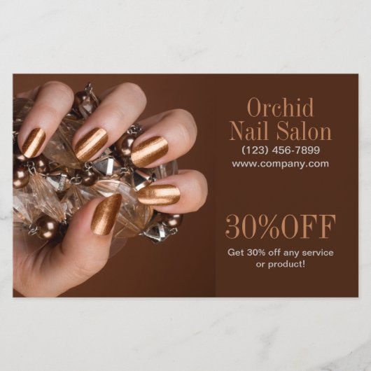 Trendy Esthetician SPA Nail Salon prijslijsten Flyer (Voorkant)