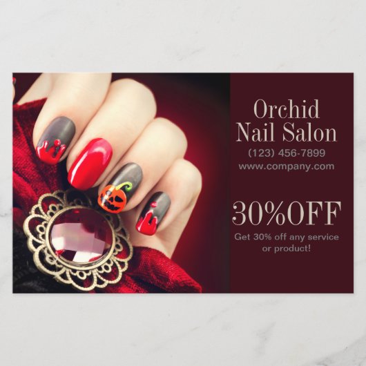 Trendy Esthetician SPA Nail Salon prijslijsten Flyer (Voorkant)