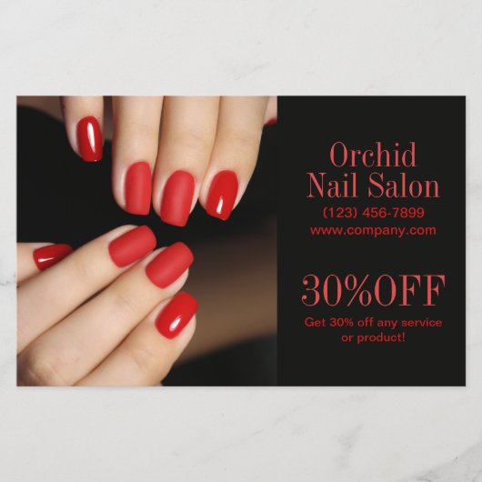 Trendy Estheticienne SPA Nagel Salon Prijslijsten Flyer (Voorkant)