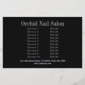 Trendy Estheticienne SPA Nagelstudio Prijslijsten Flyer (Achterkant)