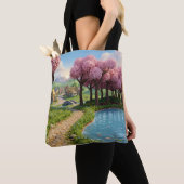 Trendy Esthetische Dagelijkse Canvas Tote Tas (Dichtbij)