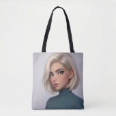 Trendy Esthetische Dagelijkse Canvas Tote Tas (Voorkant)