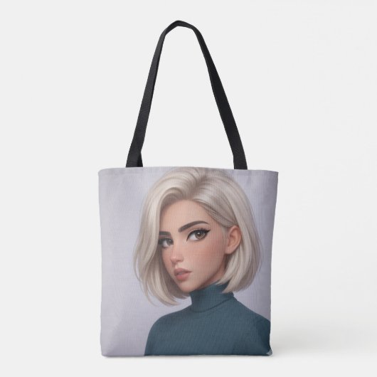 Trendy Esthetische Dagelijkse Canvas Tote Tas (Achterkant)
