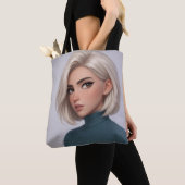 Trendy Esthetische Dagelijkse Canvas Tote Tas (Dichtbij)