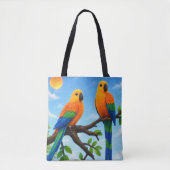 Trendy Esthetische Dagelijkse Canvas Tote Tas (Voorkant)