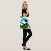 Trendy Esthetische Dagelijkse Canvas Tote Tas (Op model)