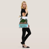 Trendy Esthetische Dagelijkse Canvas Tote Tas (Op model)