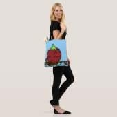 Trendy Esthetische Dagelijkse Canvas Tote Tas (Op model)