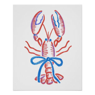 trendy esthetische kreeft perfect poster