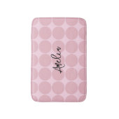 Trendy esthetische roze gepersonaliseerde meisjesg badmat (Voorkant Verticaal)