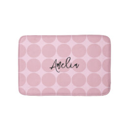 Trendy esthetische roze gepersonaliseerde meisjesg badmat