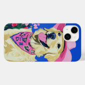 Trendy esthetische Schattigee Preppy Dog Case-Mate iPhone Case (Achterkant (horizontaal))