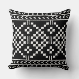 Trendy Etnisch patroon zwart-wit geometrisch Kussen