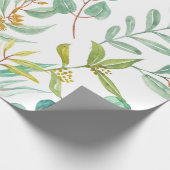 Trendy Eucalyptus bloemenontwerp Cadeaupapier (Hoek)