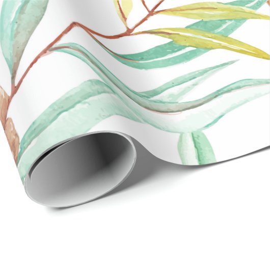 Trendy Eucalyptus bloemenontwerp Cadeaupapier (Rol Hoek)