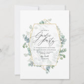 Trendy Eucalyptus geometrisch herbarium tuinfeest Kaart (Voorkant)