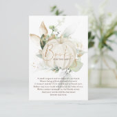 Trendy Eucalyptus Greenery Pumpkin Boeken voor Bab Informatiekaartje (Staand voorkant)