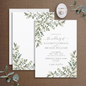 Trendy Eucalyptus Greenery Script Weddenschap Kaart