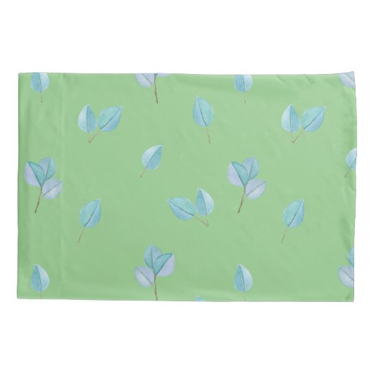 Trendy eucalyptus lekt in het slop kussensloop (Achterkant-Links)