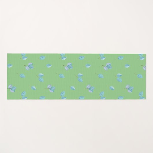 Trendy eucalyptus lekt in het slop yogamat (Voorkant (horizontaal))