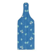 Trendy eucalyptus lekt op Frans blauw Snijplank (Voorkant)