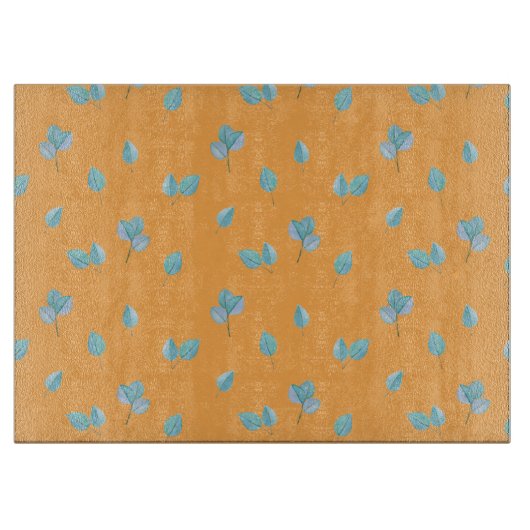 Trendy eucalyptus lekt op Marigold Charcuterie Snijplank (Voorkant)