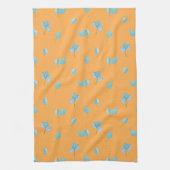 Trendy eucalyptus lekt op marigold theedoek (Verticaal)