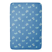 Trendy Eucalyptusbladeren Op Frans Blauw Badmat (Voorkant Verticaal)
