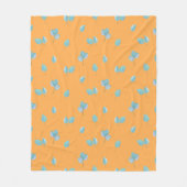 Trendy Eucalyptusbladeren op Marigold Fleece Deken (Voorkant)