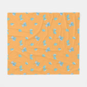 Trendy Eucalyptusbladeren op Marigold Fleece Deken (Voorkant (Horizontaal))