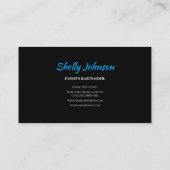 Trendy Evenementen Bartender Exotic Blue Splash Visitekaartje (Achterkant)
