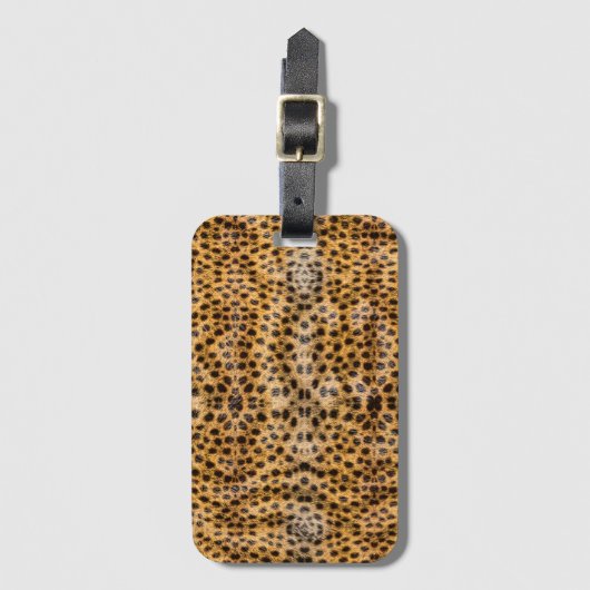 Trendy Exotic Cheetah Fur Pattern Animal Print Bagagelabel (Voorkant (verticaal))