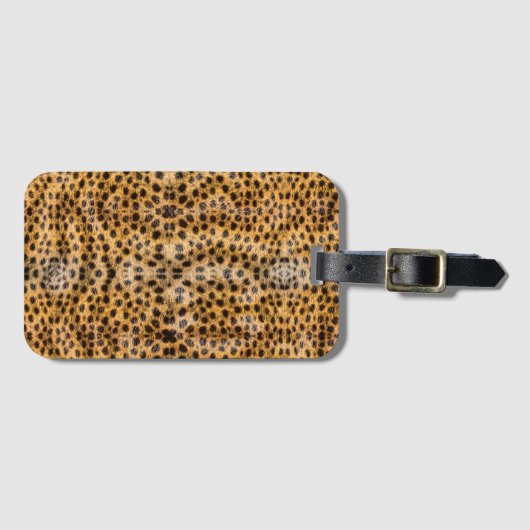 Trendy Exotic Cheetah Fur Pattern Animal Print Bagagelabel (Voorkant (horizontaal))