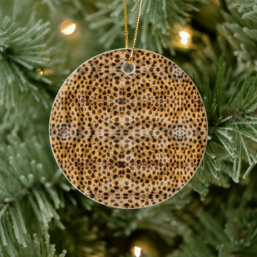 Trendy Exotic Cheetah Fur Pattern Animal Print Keramisch Ornament (Boom)