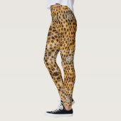 Trendy Exotic Cheetah Fur Pattern Animal Print Leggings (Links)